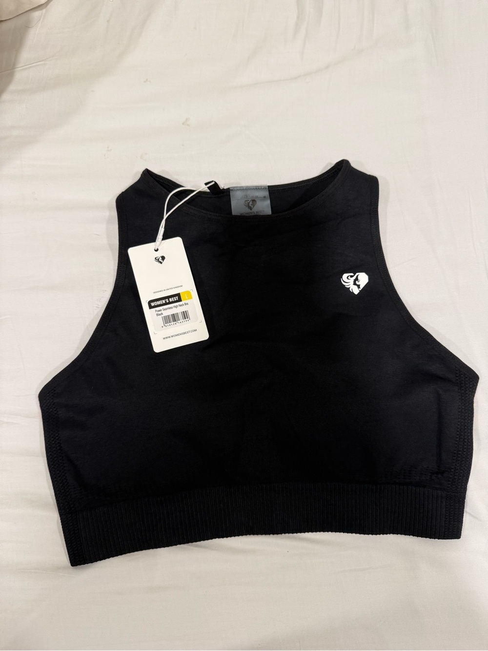 Women's Black High-Neck Crop bra woman’s best